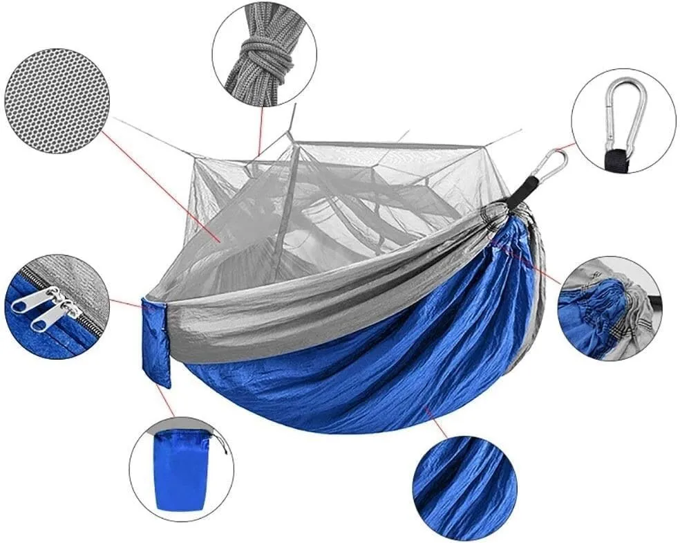 Hammock Mosquito Net Outdoor Camping Mosquito Net Hammock Anti-Mosquito Portable Net Yarn Hammock