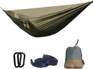 Hammock Mosquito Net Removable Mosquito Net Hammock Outdoor Ultra-light Nylon Hammock Encryption Mesh(Armygreen)