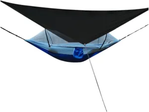Hammock Outdoor Automatic Quick-Opening Mosquito Net Hammock Canopy Parachute Cloth Pole Mosquito Net Hammock Hammocks for Outside(Blue)