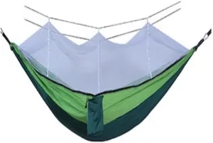 Hammock Outdoor Camping Mosquito Net Hammock Nylon Parachute Cloth Hammock with Mosquito Net Outdoor Swing Hammock Hammocks for Outside(C)
