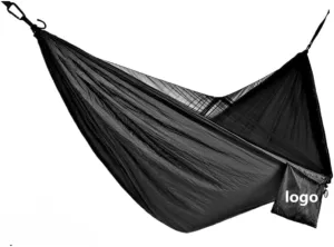 Hammock Outdoor Camping Quick-Open Mosquito Net Hammock 210T Nylon Hammock with Mosquito Net Outdoor Swing Hammock Hammocks for Outside(Black)