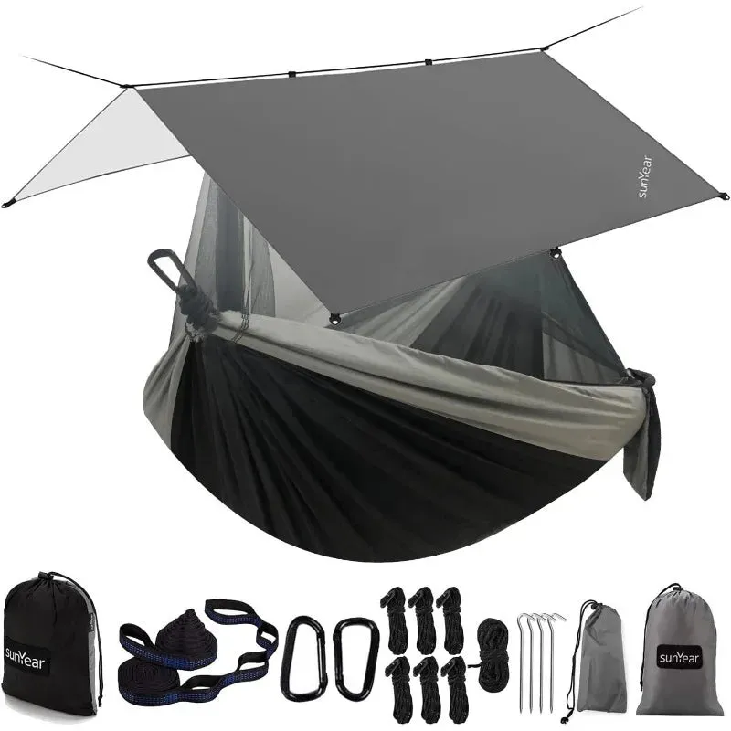 Hammock with Rain Fly Tarp and Net