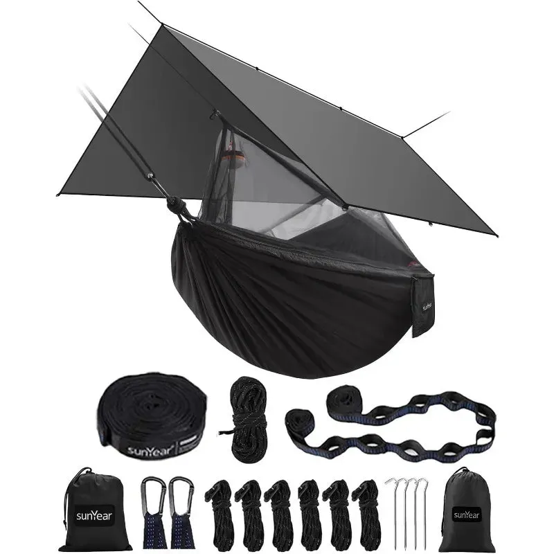 Hammock with Rain Fly Tarp and Net