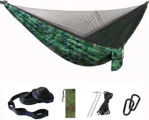 Hammocks Hammock Camping with Bug Net/Netting Portable Nylon Parachute Hammocks for Outdoor Indoor Backpacking Survival Travel