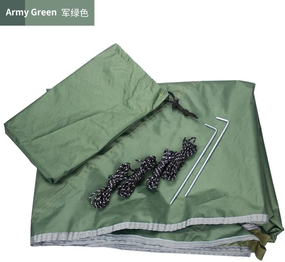 Hammocks Mosquito Net Hammock Canopy Set Outdoor Camping Quick Opening Hammock Plus Rainproof Sunshade Canopy Camping Hammocks(B)