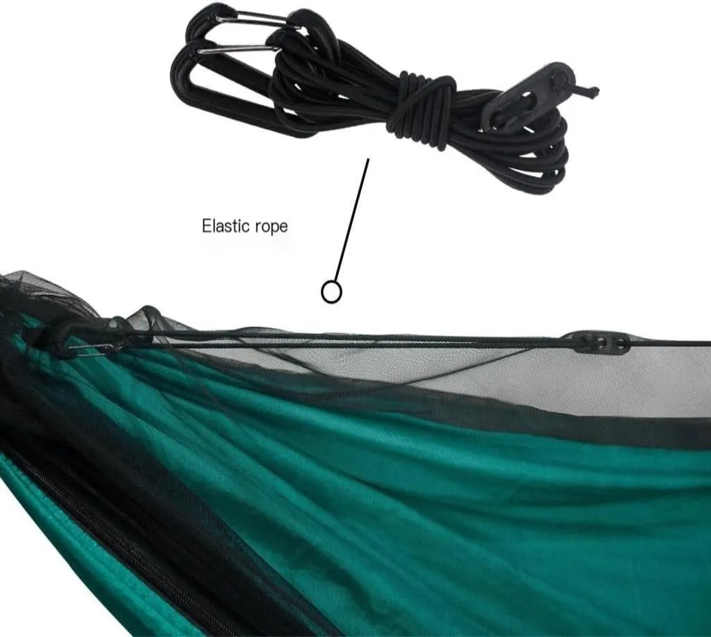 Hammocks Mosquito Net Hammock Canopy Set Outdoor Camping Quick Opening Hammock Plus Rainproof Sunshade Canopy Camping Hammocks(B)