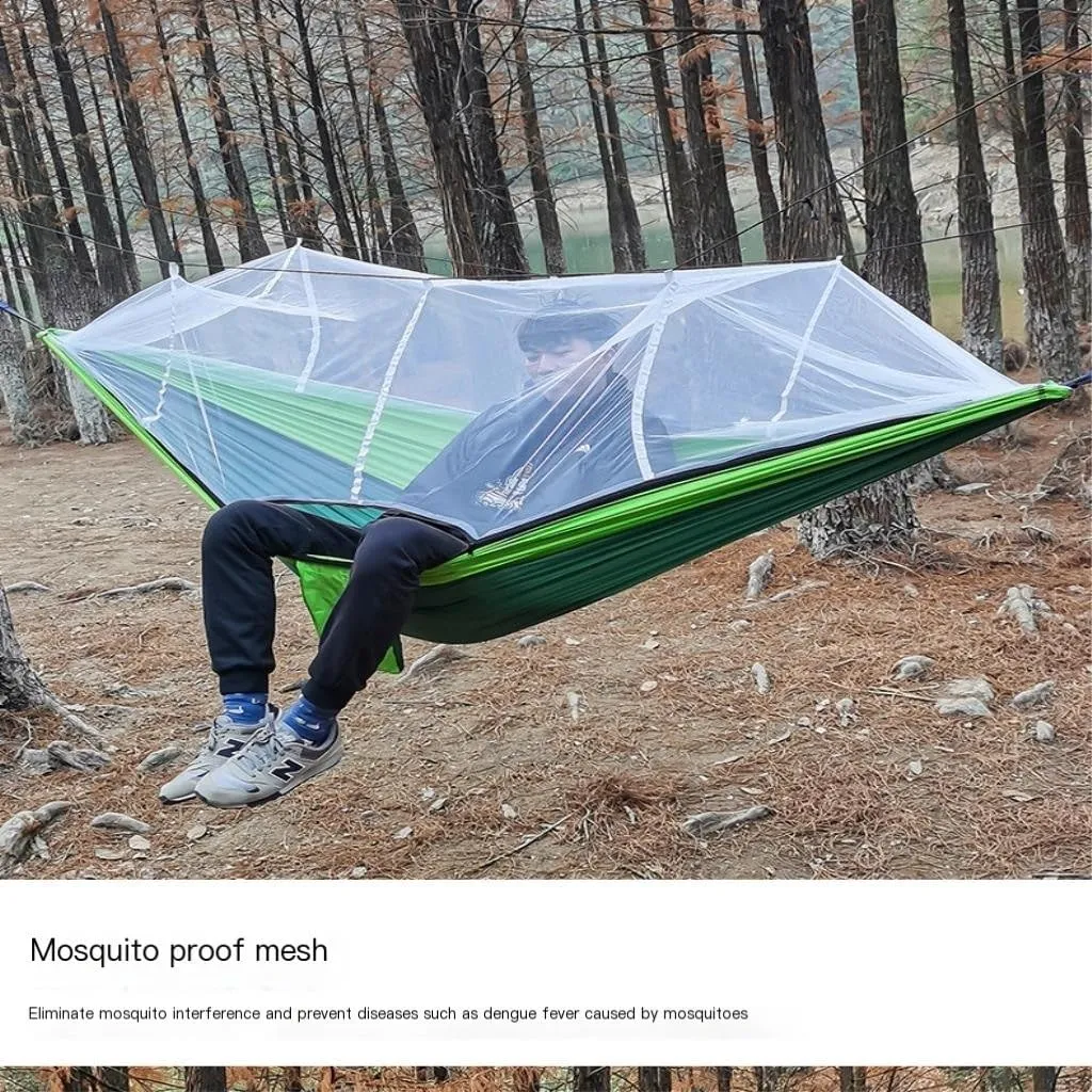 Hammocks Multifunctional Outdoor Hammocks, with Mosquito Net, Enjoy a Comfortable Camping Time Camping Hammocks(White)
