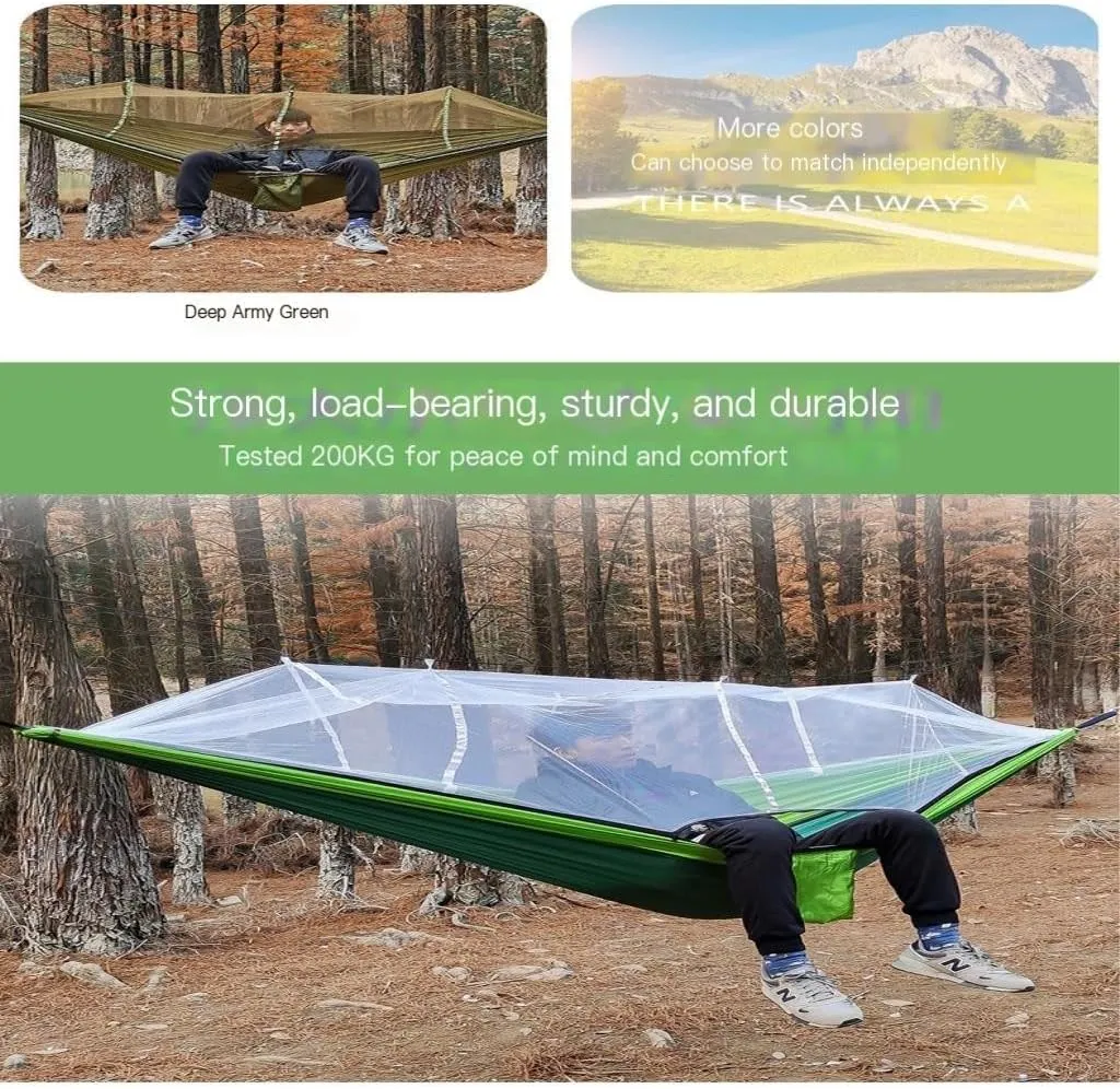 Hammocks Multifunctional Outdoor Hammocks, with Mosquito Net, Enjoy a Comfortable Camping Time Camping Hammocks(White)