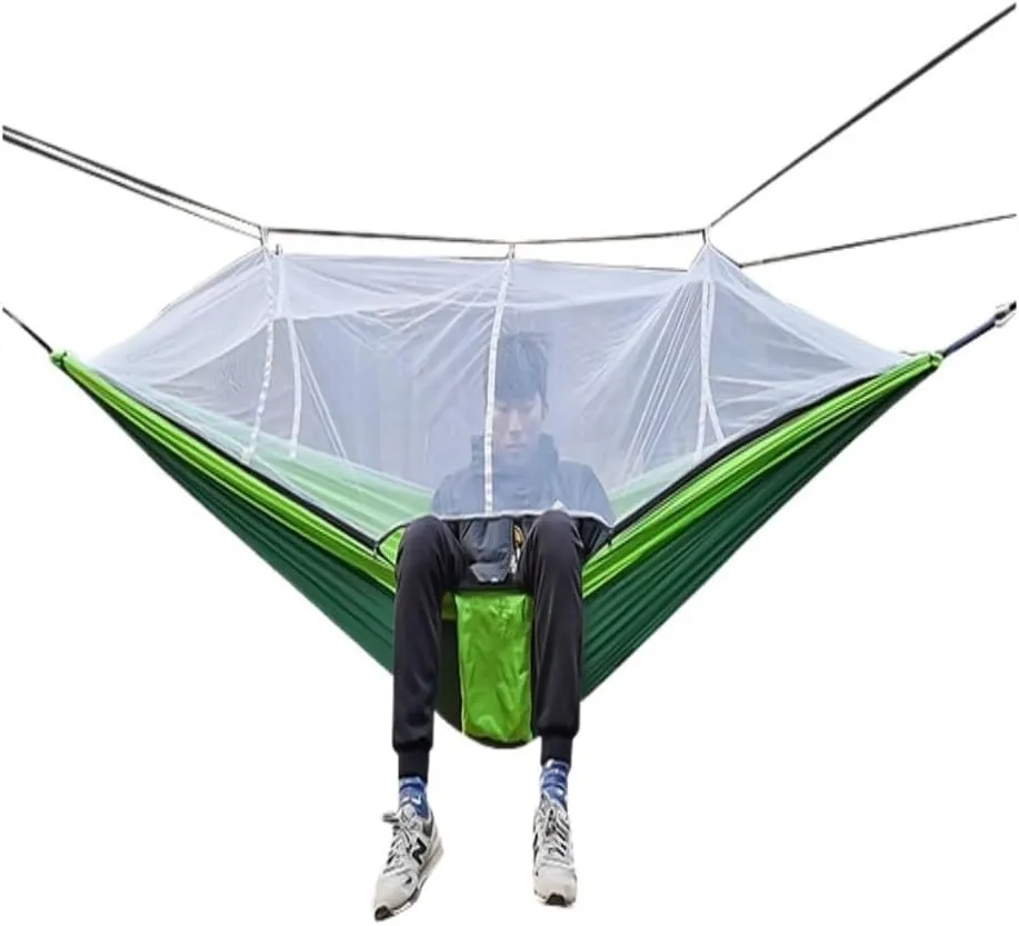 Hammocks Multifunctional Outdoor Hammocks, with Mosquito Net, Enjoy a Comfortable Camping Time Camping Hammocks(White)