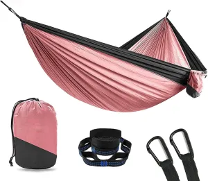 Hammocks Outdoor 1-2 Person Portable Outdoor Camping Hammock with Mosquito Net High Strength Parachute Fabric Hanging Bed Sleeping Swing