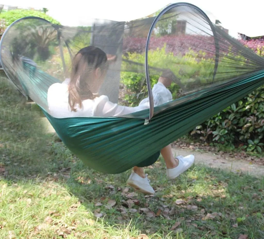 Hammocks Outdoor Hammock Light Parachute Cloth Hammock Outdoor Single Double Camping Leisure Hammock, Small, Blue