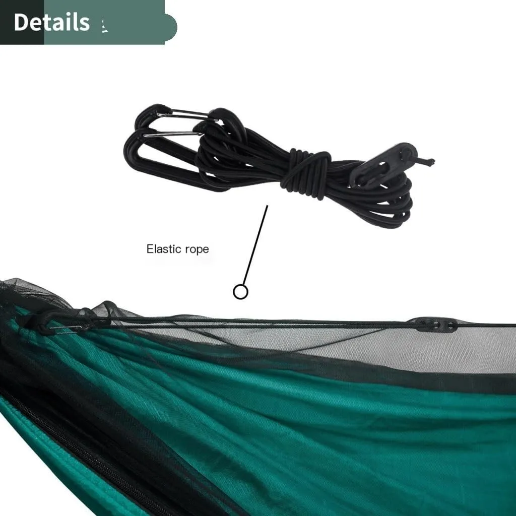 Hammocks Outdoor Mosquito Net Hammock Canopy Set Outdoor Camping Quick-Open Hammock Plus Rainproof Sunshade Canopy Camping Hammocks(C)