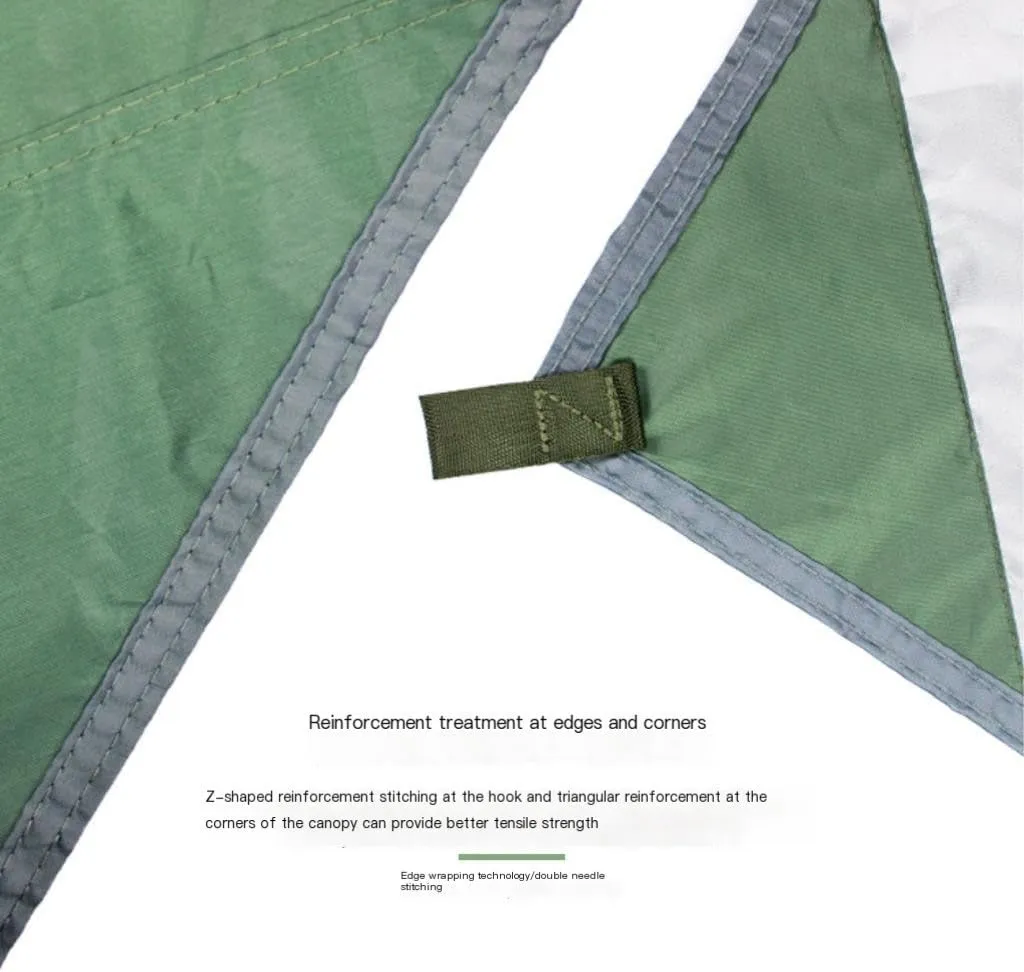 Hammocks Outdoor Mosquito Net Hammock Canopy Set Outdoor Camping Quick-Open Hammock Plus Rainproof Sunshade Canopy Camping Hammocks(C)