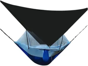 Hammocks Quick-Open Mosquito Net Hammock Outdoor Anti-Rollover Single and Double Outdoor Camping Anti-Mosquito Camping Hammocks(Blue,C)