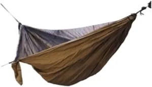 Hammocks Ultra-Light Nylon Double Hammock Parachute Cloth Anti-Rollover Elastic Band Encrypted Mosquito Net Hammock Camping Hammocks(E)