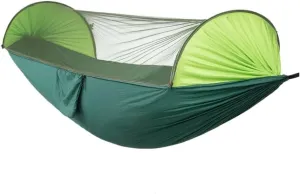 Hamock Automatic Quick-Opening Mosquito Net Hammock Camping Outdoor Sunshade Anti-Mosquito Hammock Tent Indoor Swing Hanmock(Green)