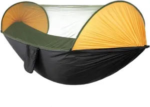 Hamock Automatic Quick-Opening Mosquito Net Hammock Camping Outdoor Sunshade Anti-Mosquito Hammock Tent Indoor Swing Hanmock(Orange)