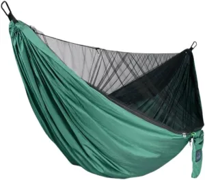 Hamock Hammock Parachute Cloth Outdoor Anti-Rollover Camping Huwai Swing with Mosquito Net Net Bed Outdoor Adult Hanmock(B)