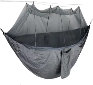 Hamock Outdoor Mosquito Net Hammock Anti-Mosquito Anti-Rollover Nylon Camping Outdoor Portable Swing Hammock Hanmock(Gray)
