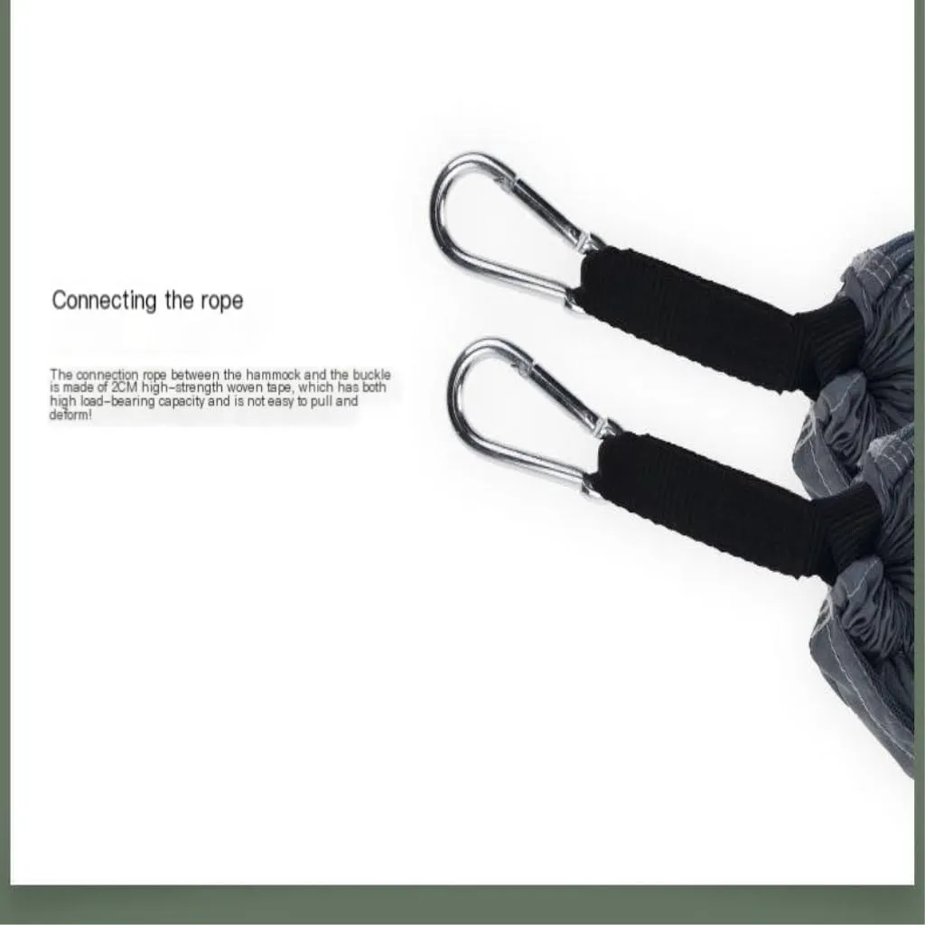 Hamock Outdoor Mosquito Net Hammock Anti-Mosquito Anti-Rollover Nylon Camping Outdoor Portable Swing Hammock Hanmock(Gray)