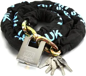 H&S Heavy Duty Bike Chain Lock - 10mm x 2m - Anti Theft Motorcycle and Bicycle Security Chain and Padlock with 5 Key Set