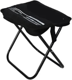 Handbag Mazar Outdoor Aluminum Alloy Portable Folding Camping Chair Ultra Light Fishing Queue Small Stool(Black)