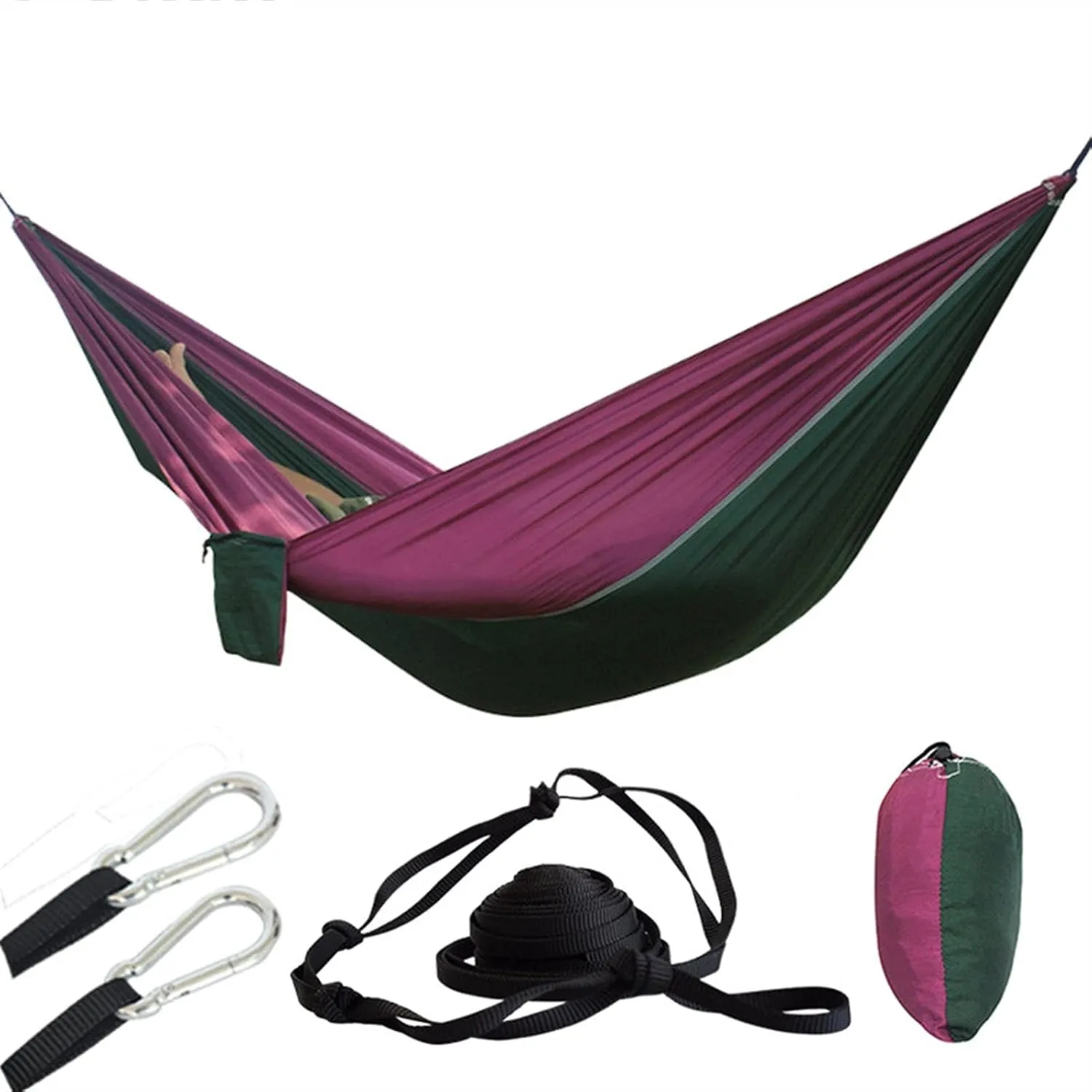 Hanging ?Chair Swing Camping Hammock, Nylon Hammock, Portable Lightweight Parachute Hammock with Tree Straps for Backpacking Camping Travel Beach Garden Outdoor Camping Gear Hammock
