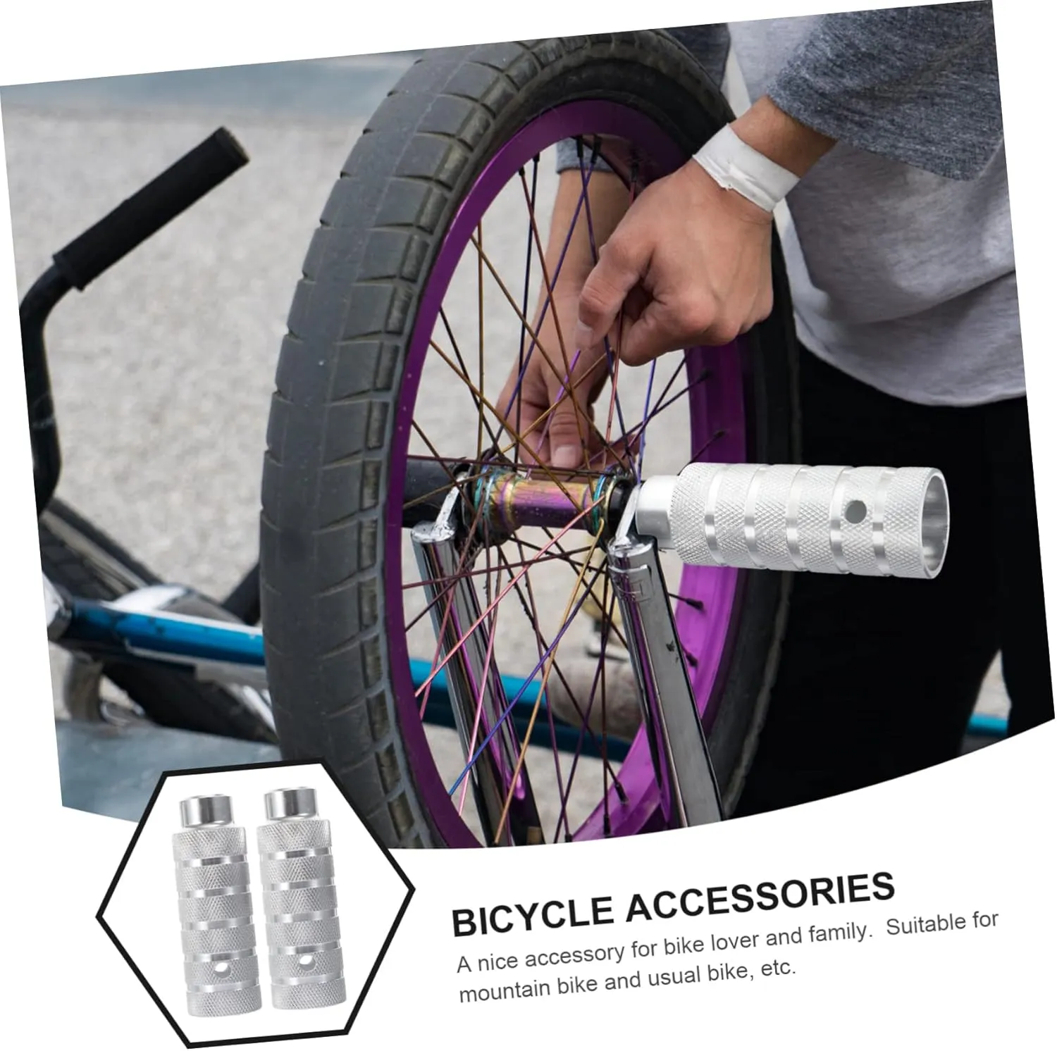 Happyyami 1 Pair Bicycle Post Se Bike Accessories Flat Alloy Pedals Bike Cleat Pedal Alloy Bike Pegs Cycle Bike