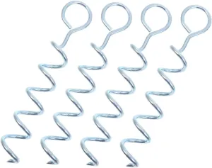 Happyyami 4pcs Heavy Duty Tent Stakes Durable Iron Ground Pegs for Camping Canopy Awning Wear Resistant Easy Install for Sand Reliable Tent Accessories