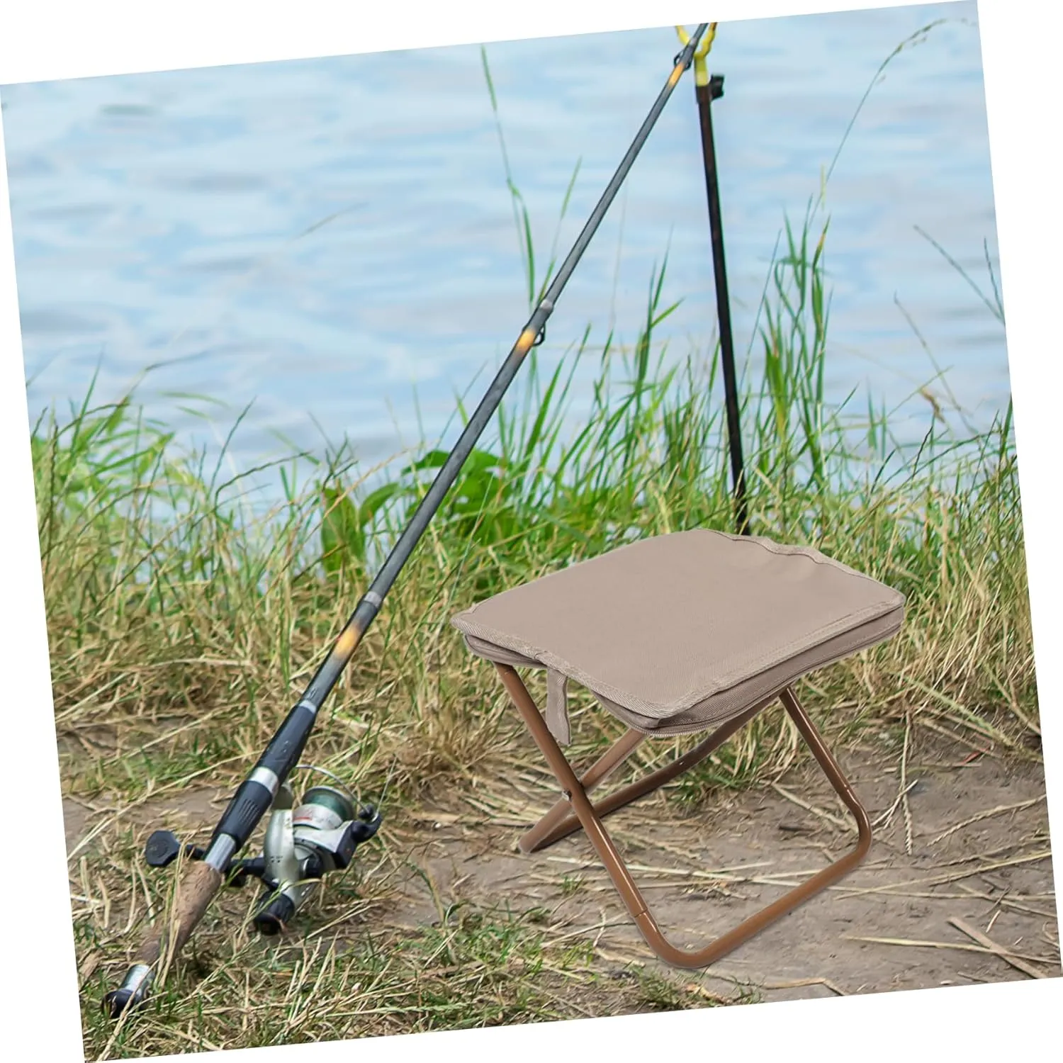 Happyyami Folding Stool for Outdoor Compact Camping Hiking Fabric Boys and Girls Step Stool