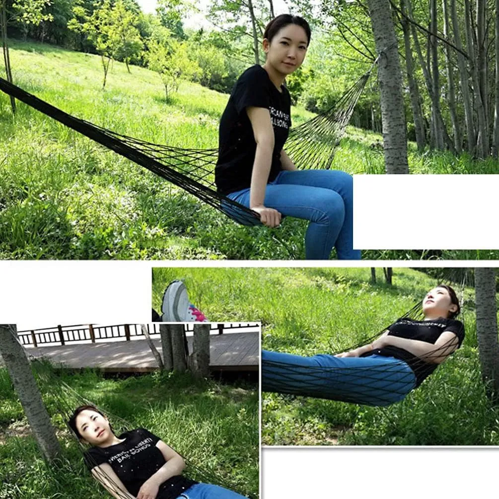 Happyyami Hammack Outdoor Portable Camping Hammock Garden Outdoor Hammock Fasten Straps