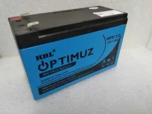 HBL OPTIMUZ SMF VRLA Solar Battery 12V 7AH UPS Rechargeable Battery - Premium Quality Product