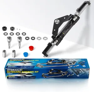 HC5345-3 Hydraulic Outboard Steering Cylinder for Sea Star, Up to 300HP per Single Engine, Twin/Triple Engine Compatible, Front Mount