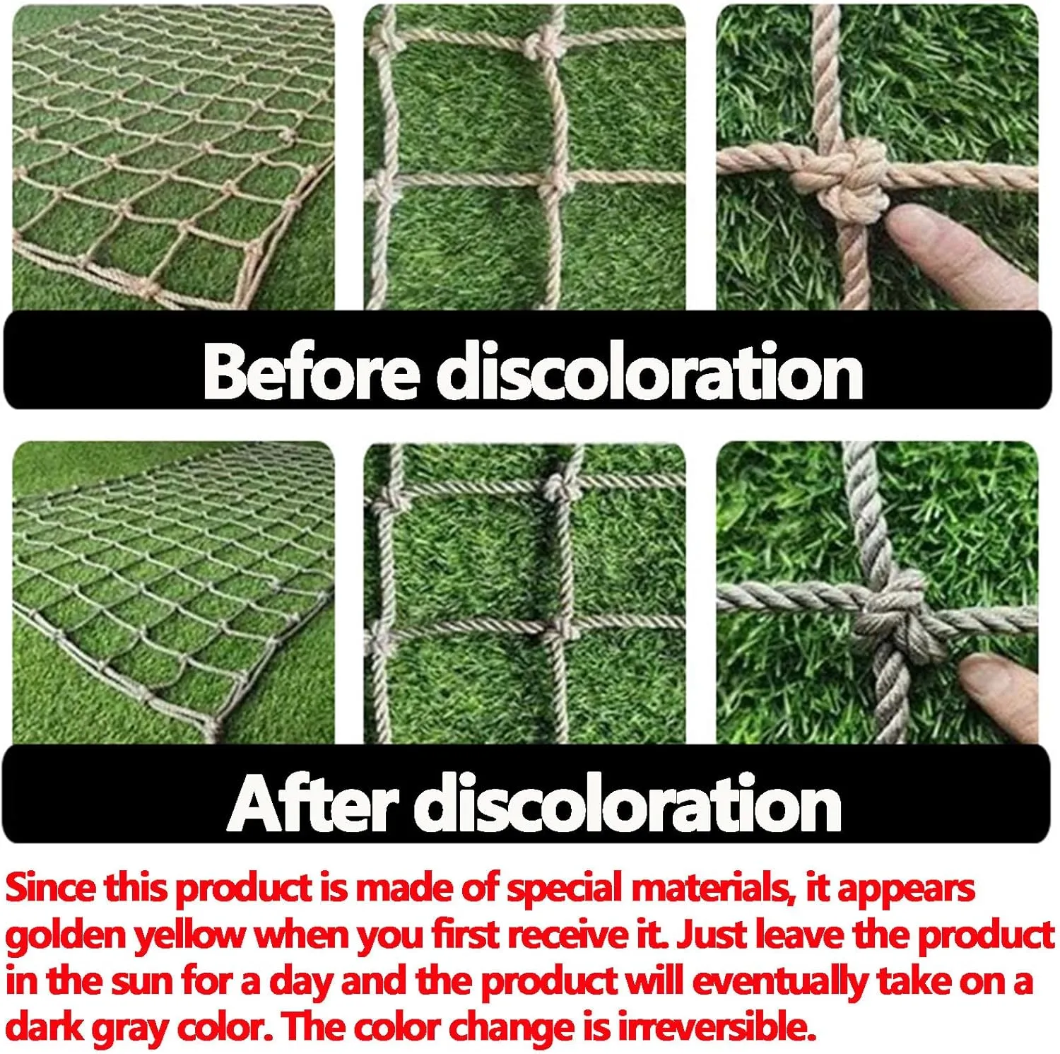 Heavy Duty Climbing Rope Cargo Net Tree House Outdoor Hammock Playground Net Safety Anti-Fall Fence Net Cargo Rope Ladder Truck Trailer Netting,2x7m(6.6x23ft)