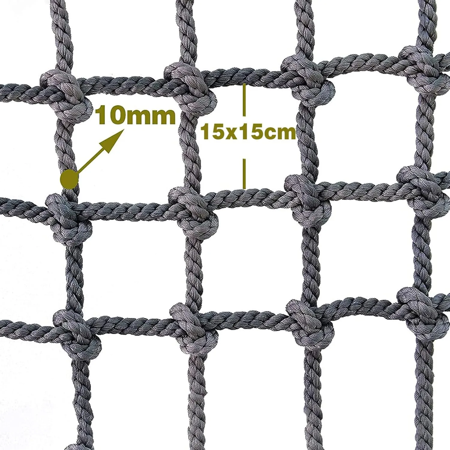Heavy Duty Climbing Rope Net Safety Anti-Fall Fence Net for Indoor and Outdoor Backyard Nets Cargo Truck Trailer Mesh Hammock & Playground Net,1Mx1M(3.3FTx3.3FT)