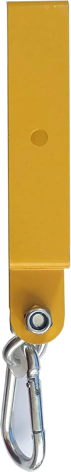 Heavy Duty Steel Swing Hangers for Wooden Sets Includes Snap Hooks. for Connecting to a 4"x6" Beam (Yellow, Set of 4)