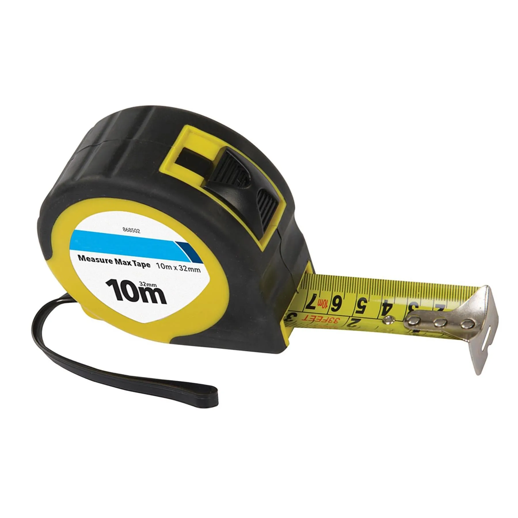 Heavy Duty Tape Measure Max Tape 10 Metre X 32mm With Wraparound Reinforcement