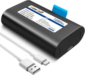 High Capacity 7200mAh Replacement for SimpliSafe Extra Outdoor Camera Battery Pack CM0B1 CMOB1 with Type C Cable