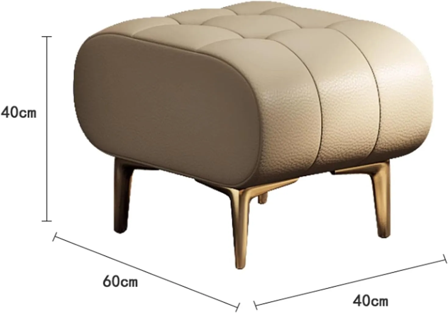 High End Leather Sofa Stool, Household Footrest Nordic Small Benc, Creative Solid Wood Doorway Change Shoe Bench, Imperial Concubine Footstool, for Living Room, Bedr D