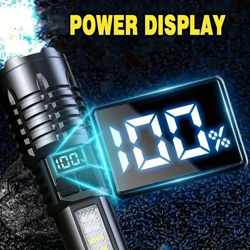 High Lumens Rechargeable LED Flashlights with Built In Battery