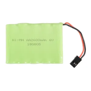 High Quality Rechargeable 6V 2600mAh Ni-Cd AA Battery Pack with SM 2P Plug for Toys / Cordless Phones