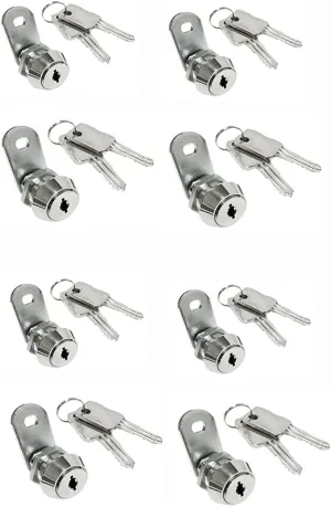 High Security 14 Disc Tumbler Triple Bitted 5/8“ Flat Key Cam Lock Item 6900 (8)