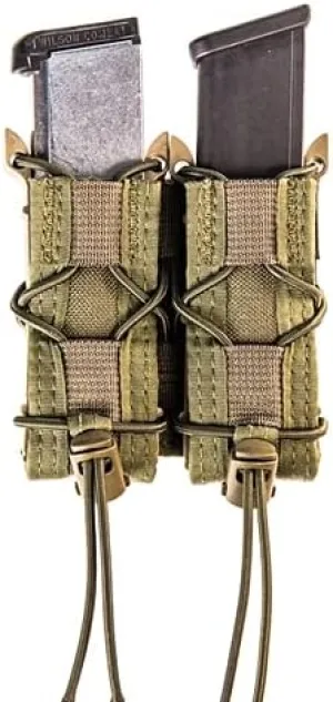 High Speed Gear | Double Pistol Taco Mag Pouch | Universal Pistol Magazine Holster | Adjustable Belt Mount