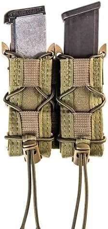 High Speed Gear | Double Pistol Taco Mag Pouch | Universal Pistol Magazine Holster | Adjustable Belt Mount