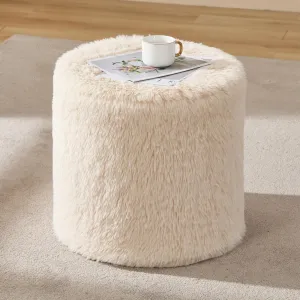 Hobestluk Bean Bag Chairs Ottoman for Adults Bean Bag Chair Footrest Foam Filled Ottoman of BeanBag Footstool of Lazy Sofa for Bedroom, Living Room, Apartment (Small, White)