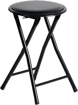 Homy Casa Folding Fishing Stool with Padded Seat, Portable & Lightweight Boat Seat, Space-Saving Stool for Fishing, Camping & Outdoor Adventures, Black (1PC)