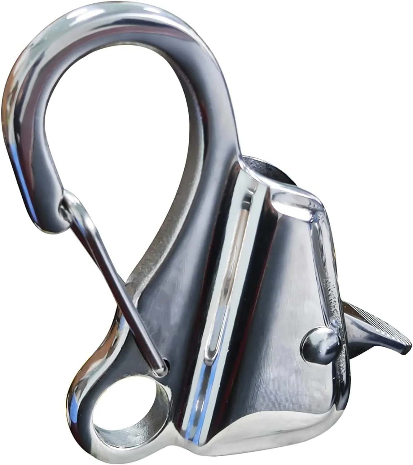 Hook 316 Stainless Steel, Knotless Anchor System with Quick Release Rope(Rope Not Included), Adjustable Cam Cleat Rope Lock,Holds 8000 lb.