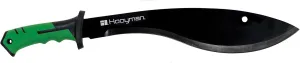 Hooyman Machete with Heavy Duty Construction, Ergonomic No-Slip Handle and Belt Sheath for Gardening, Land Management, Bushcraft, Hunting and Outdoor,Black/Green
