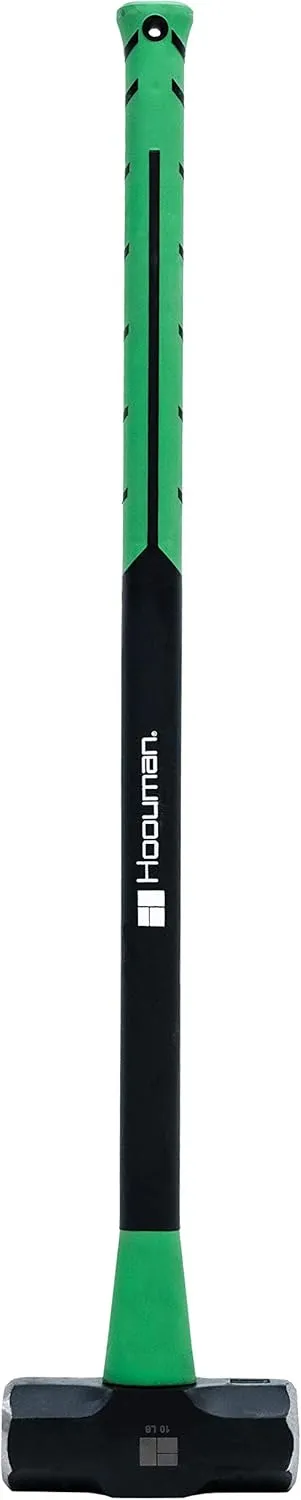 Hooyman Sledge and Club Hammer with Heavy Duty Construction, Ergonomic No-Slip H-Grip Handle, Fiberglass Core, High Strength Steel for Construction, Gardening, Land Management, Yard Work, and Outdoors