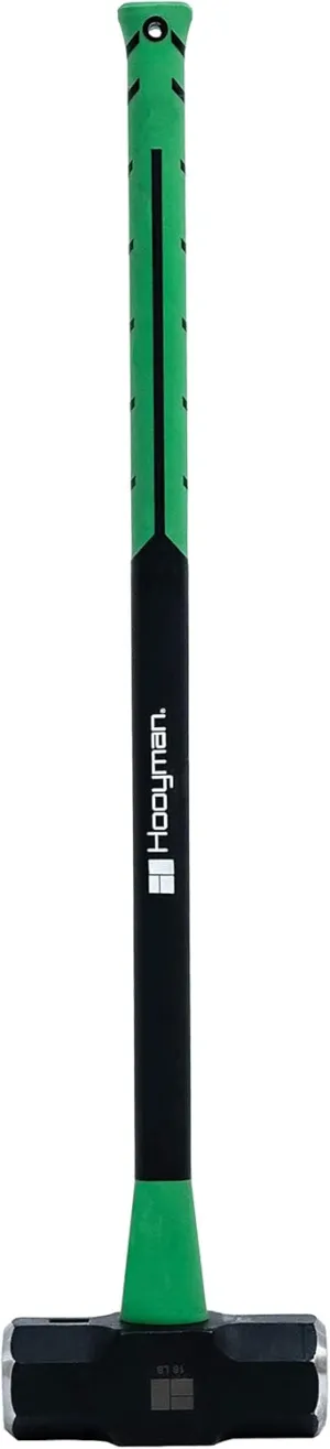 Hooyman Sledge and Club Hammer with Heavy Duty Construction, Ergonomic No-Slip H-Grip Handle, Fiberglass Core, High Strength Steel for Construction, Gardening, Land Management, Yard Work, and Outdoors
